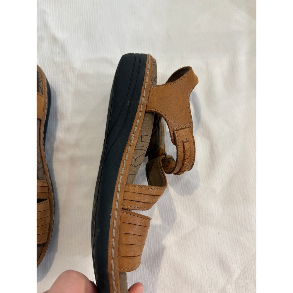 Taos Zenith Sandal Brown Leather Women 6 Comfort Adjustable Z-Strap Arch Support - Picture 9 of 13